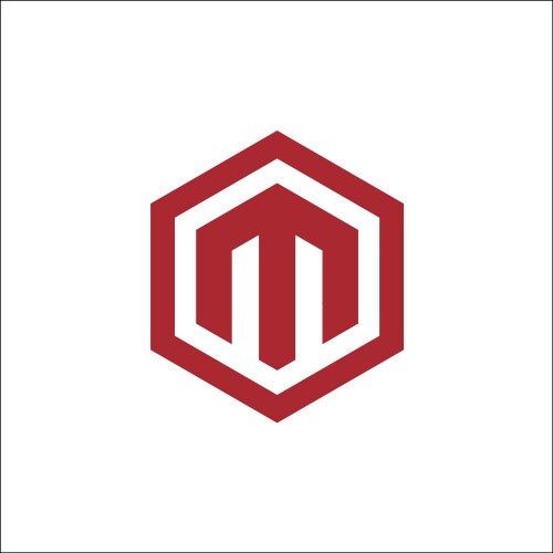Hexagon initial ff logo design Royalty Free Vector Image