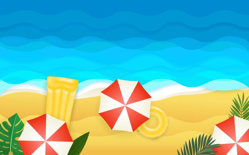 Summer seaside vacation Royalty Free Vector Image