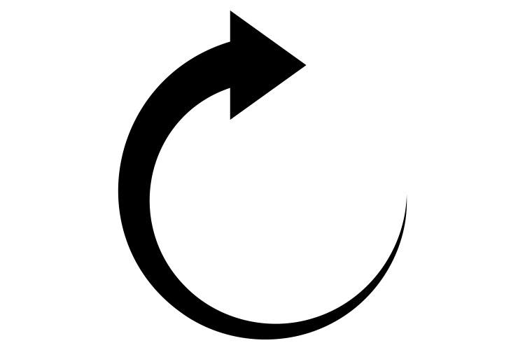 Arrow in circle loop symbol refresh icon round vector image