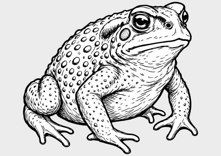 Vectostock American Toad Drawing – Royalty-Free Vector | VectorStock
