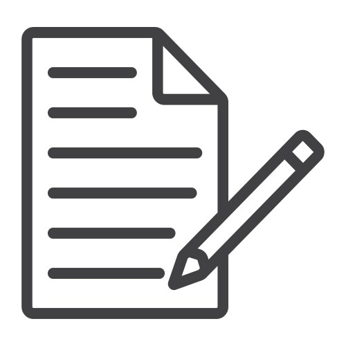 Edit document line icon web and mobile file vector image