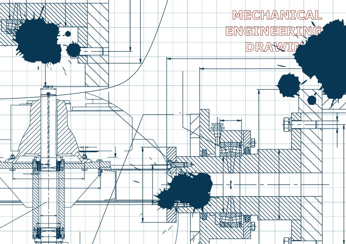 mechanical engineering technical backgrounds vector image