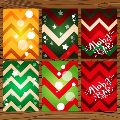 Set of seamless patterns in the form zigzags vector image