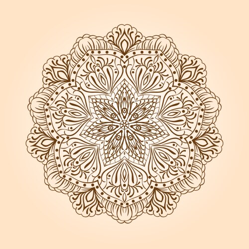 Radial geometric floral pattern Royalty Free Vector Image