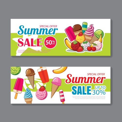 Summer sale voucher background template discount vector image