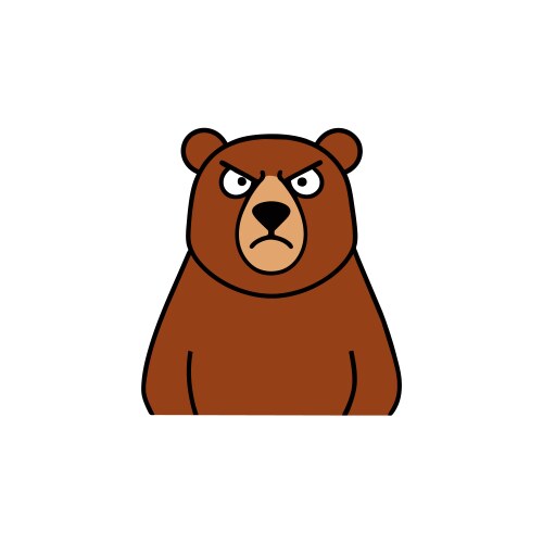 Brown bear knocks icon Royalty Free Vector Image