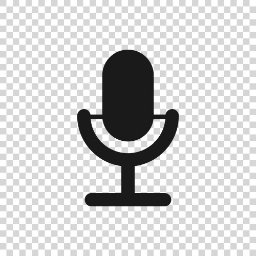 White Microphone Icon – Royalty-Free Vector | VectorStock