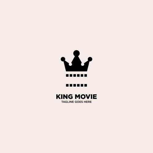 King movie logo template vector image