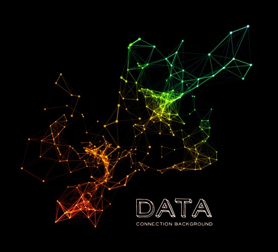 Abstract network connection background vector image