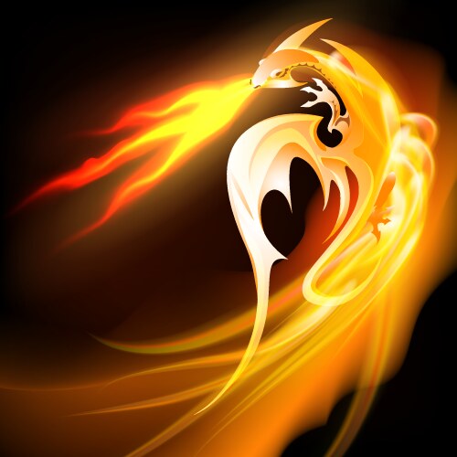 Fire dragon wings Royalty Free Vector Image - VectorStock