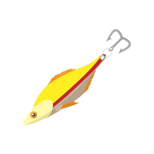 Cartoon Fishing Lure Icon Vector Image