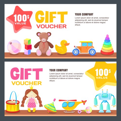 Gift card voucher certificate or coupon Vector Image
