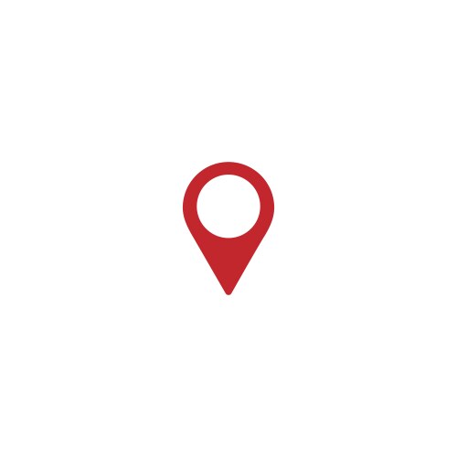 Red location icon gps pointer map pin navigator vector image