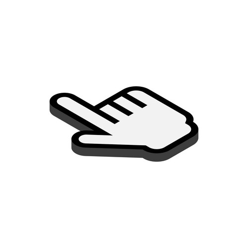 Put cursor icon isometric 3d style vector image
