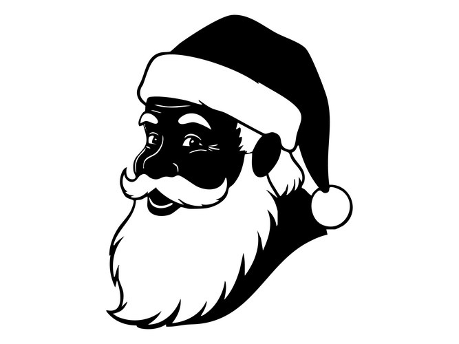 Santa Claus Silhouette Vector Image