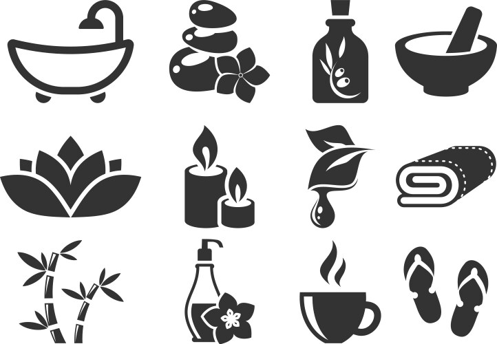 Flower icons Royalty Free Vector Image - VectorStock