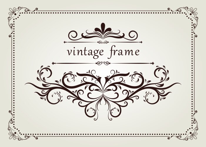 Vintage decorative frame Royalty Free Vector Image