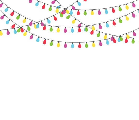 Christmas lights isolated vector image