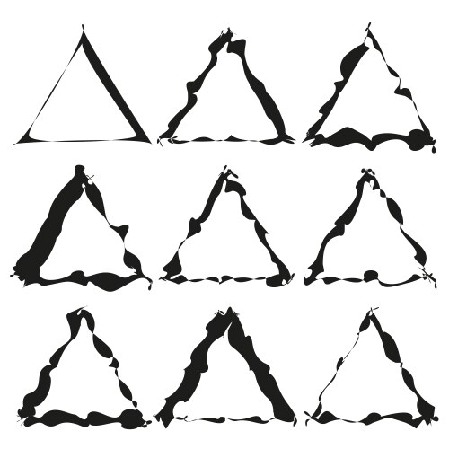 Geometric triangle pattern repeating linear vector image