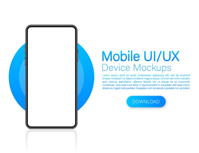 Icon with mobile ui and ux design on red vector image
