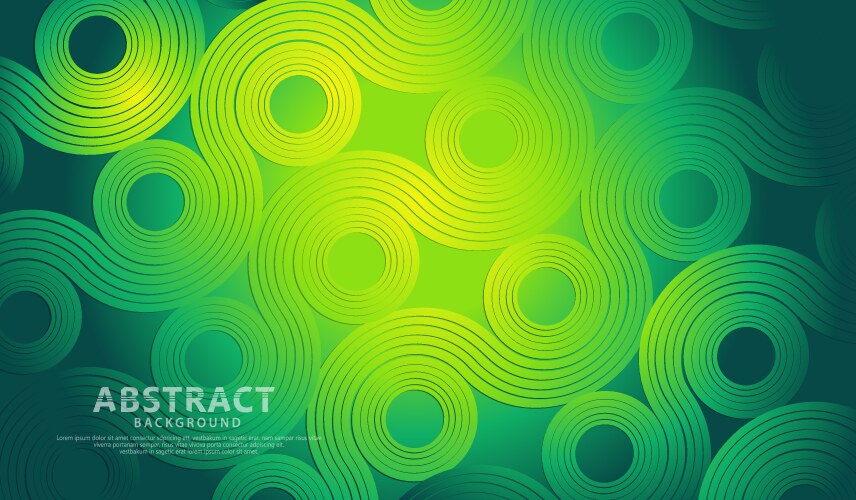 Abstract wave lines and round shapes background vector image