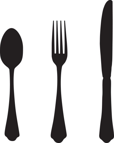 Fork knife spoon icons Royalty Free Vector Image