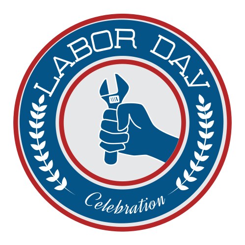 Labor day card design Vector Image