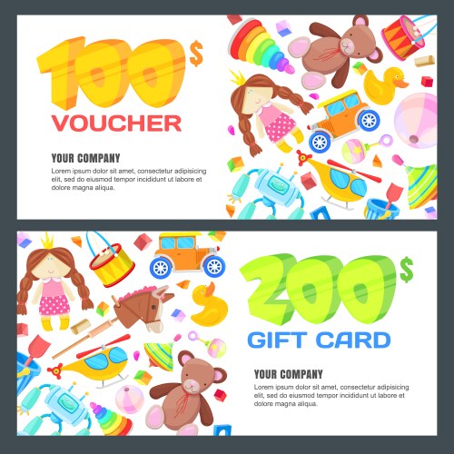 Gift card voucher certificate or coupon Vector Image