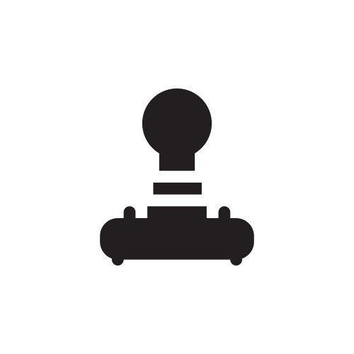 Joystick icon computer component solid style vector image