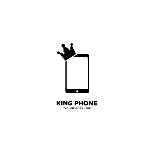 king phone logo template vector image vector image