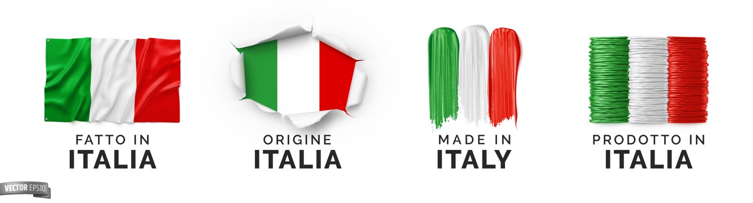 made in italy logos vector