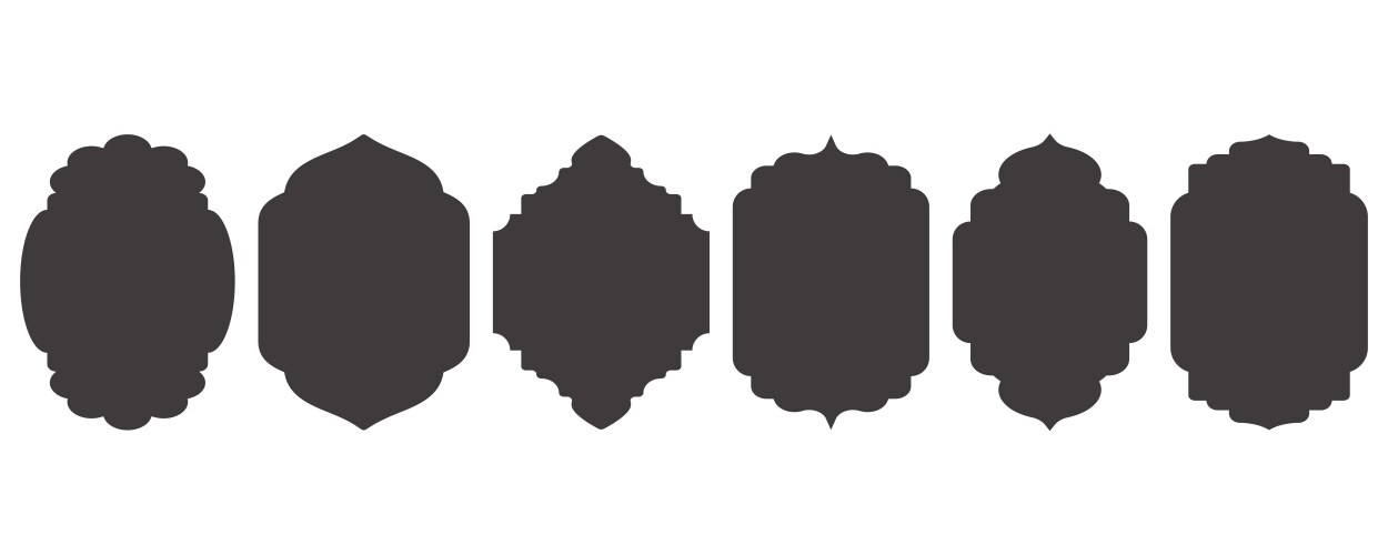 Ramadan arch windows arabian window shape Vector Image