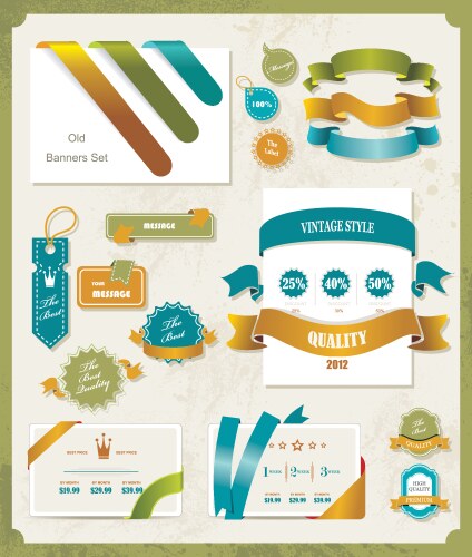 Christmas ribbons Royalty Free Vector Image - VectorStock