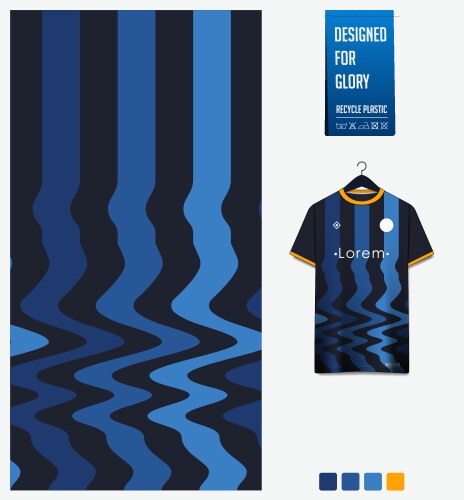 Soccer jersey design in psychedelic pattern Vector Image