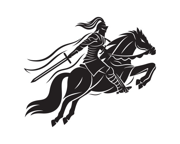 Ancient warrior on horseback Vector Image