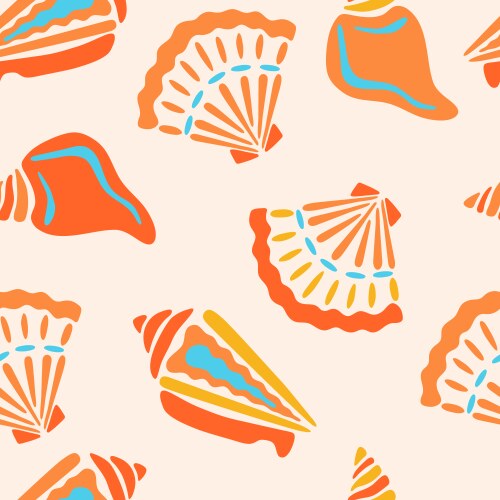 Cute Sea Shell Stickers – Royalty-Free Vector | VectorStock