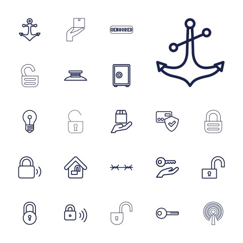 Secure icons (36823373) – Free Vector | VectorStock