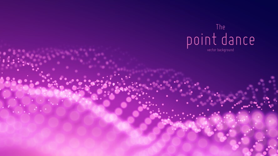 Abstract particle wave points array vector image