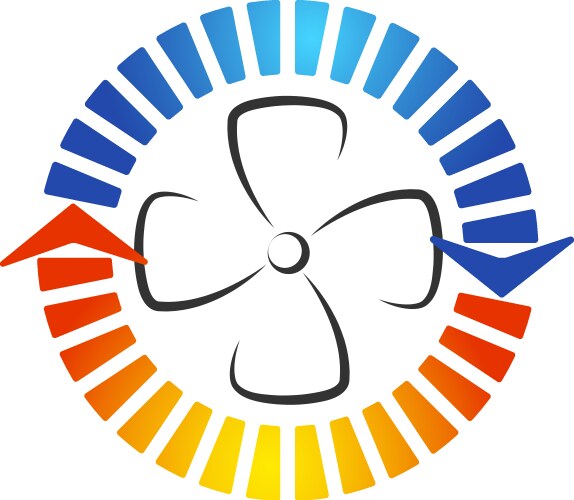 Air conditioner icon flat design Royalty Free Vector Image