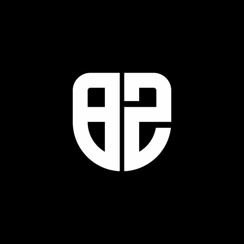 Bz logo monogram with slash style design template Vector Image