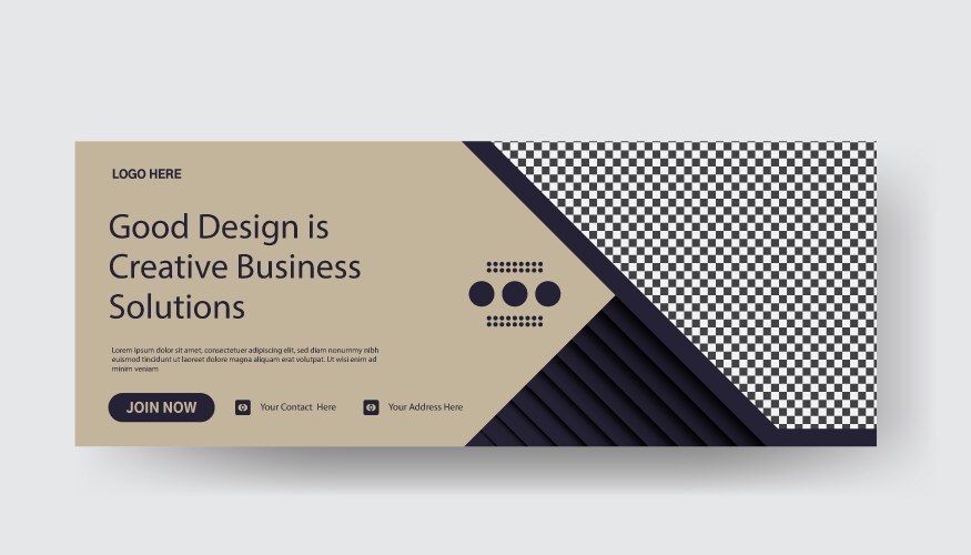 Facebook Cover Template Social Media Post Royalty Free Vector