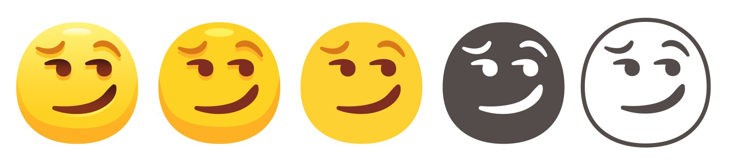 smirking emoji vector image