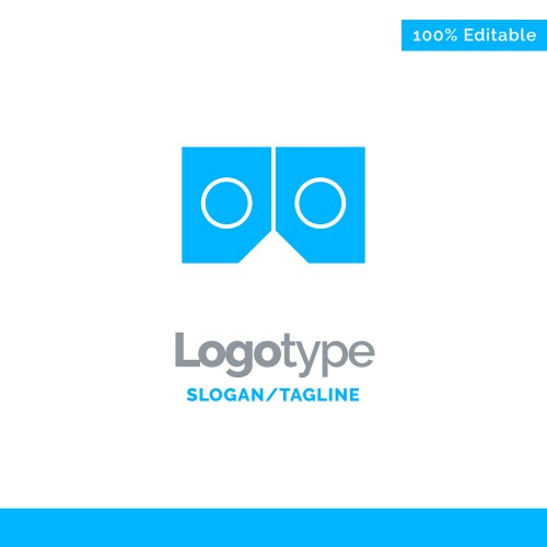 VR Glasses 3D Movie Logo Vector Image