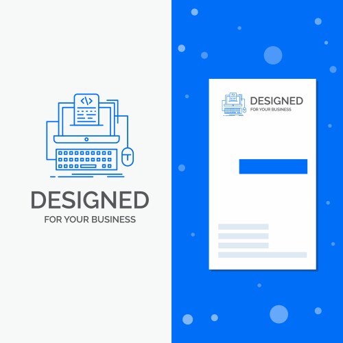 Business logo for code coding computer monoblock vector image
