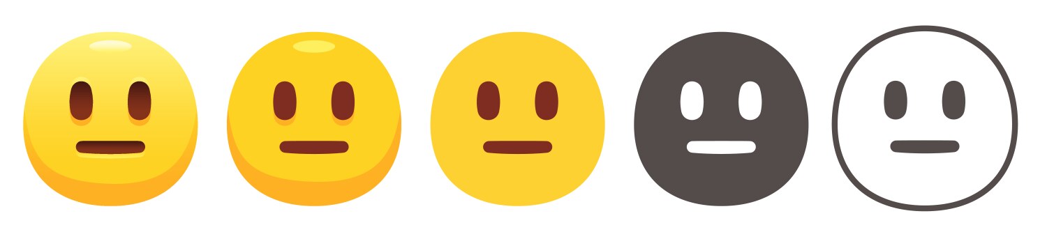 neutral face emoji vector image