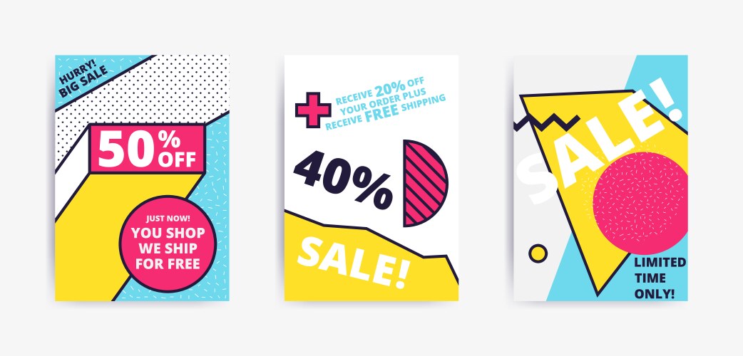 sale website banner template vector