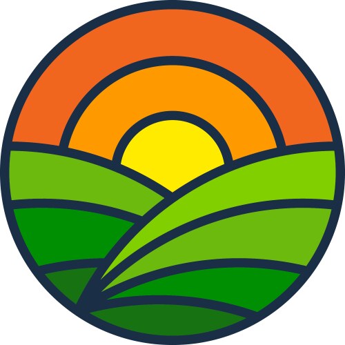Coffee Farm Icon - Rustic Style Royalty Free Vector Image