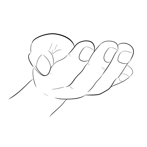 Simple hand draw sketchy gesture ready Vector Image