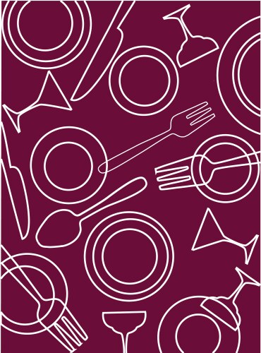 Elegant Table Setting Pattern vector image