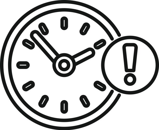 Duration hour concept icon outline vector image